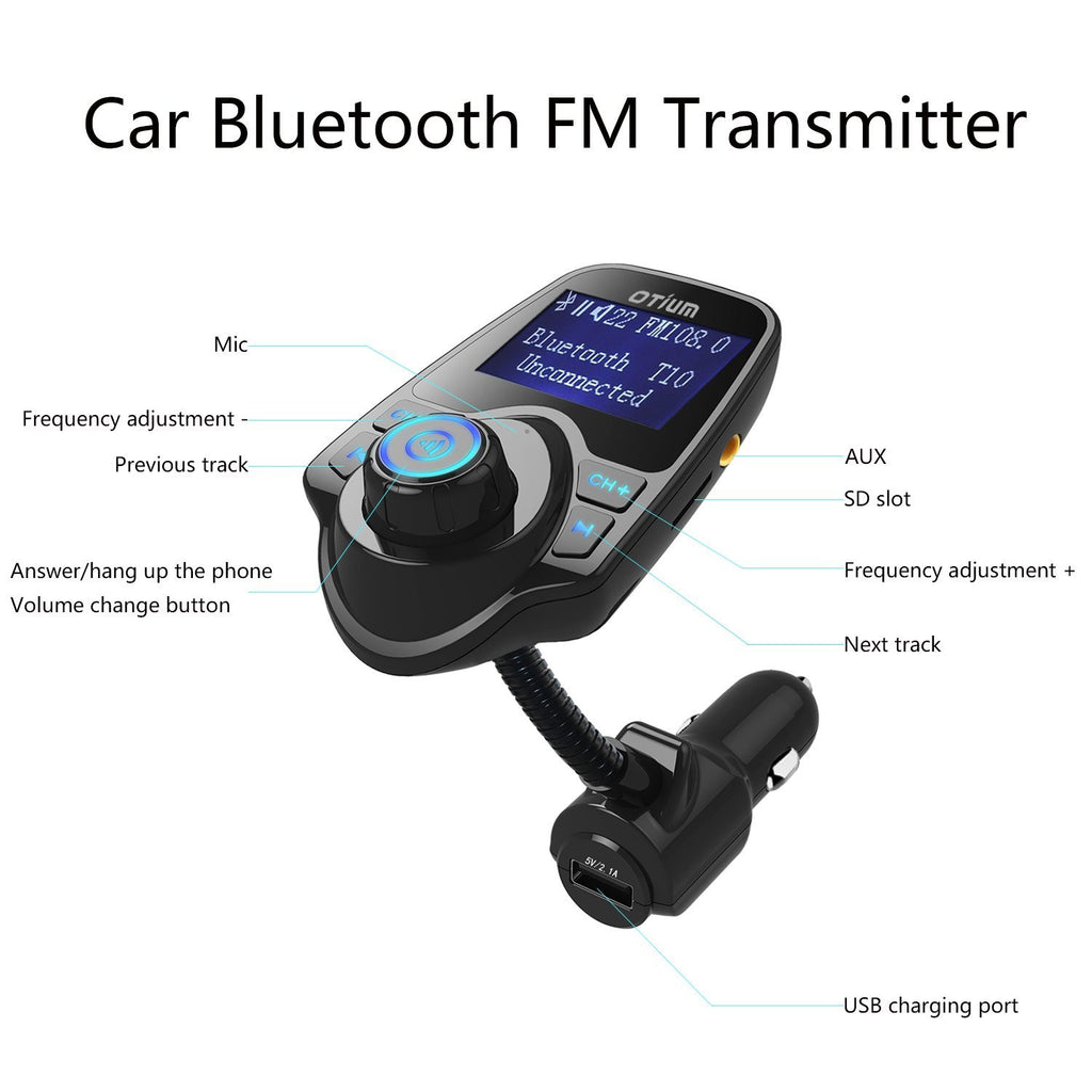 Cheap 3.5MM AUX FM Transmitter Wireless Audio Receiver TF Card Music Car  MP3 Player Bluetooth-Compatible 5.0 Car Kit Handsfree