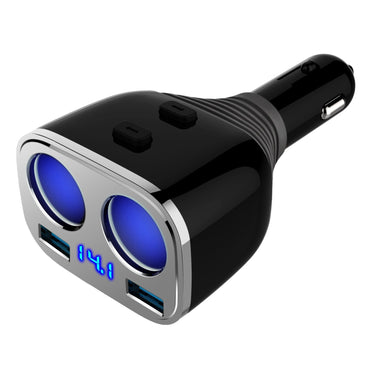 Dual USB 2 Way Auto Car Cigarette Lighter Socket Splitter Charger