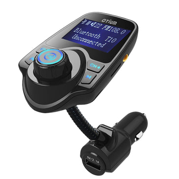 5.0 Bluetooth FM Transmitter for Car,QC3.0 Wireless Bluetooth FM Radio  Adapter Music Player /Car Kit with Hands-Free Calls,2 USB Ports,Support U